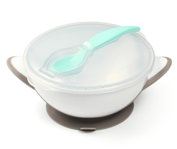 Babyono Suction Bowl & Spoon - Grey