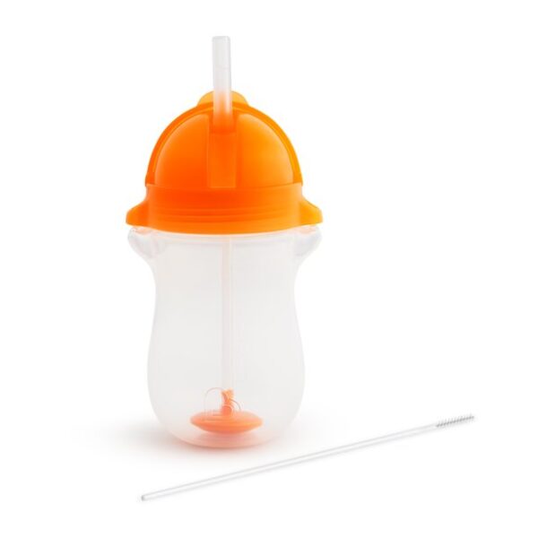 Munchkin Tip & Sip Weighted Straw Cup 12m+ - Orange