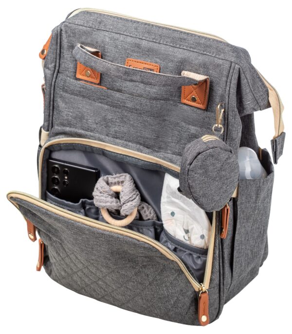 Urbane Diaper Backpack - Grey - Image 4