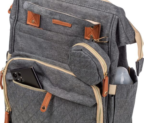 Urbane Diaper Backpack - Grey - Image 3