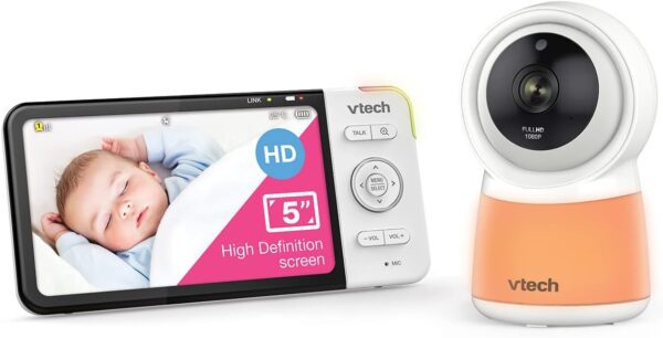 VTech 5" Smart Wi-Fi 1080p HD Video Baby Monitor with Remote Access