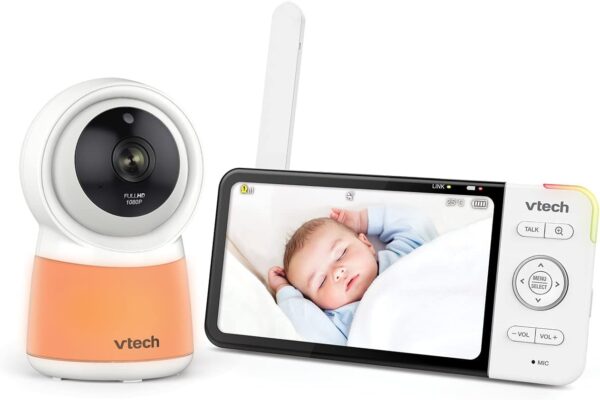 VTech 5" Smart Wi-Fi 1080p HD Video Baby Monitor with Remote Access - Image 2