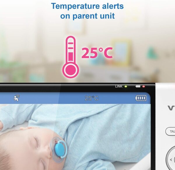 VTech 5" Smart Wi-Fi 1080p HD Video Baby Monitor with Remote Access - Image 8