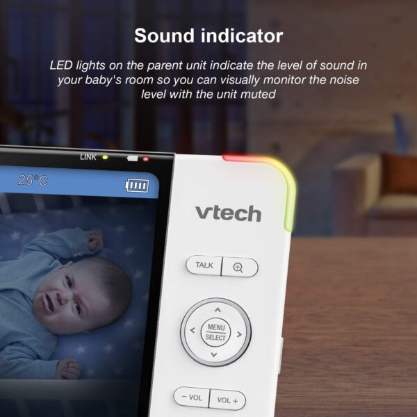 VTech 5" Smart Wi-Fi 1080p HD Video Baby Monitor with Remote Access - Image 5