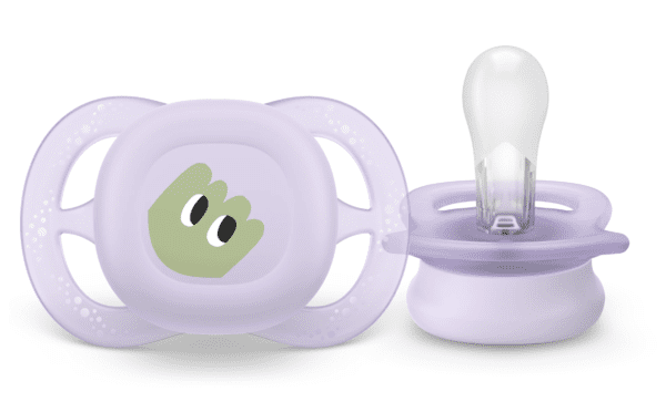 Avent Ultra Start Soothers for Newborns (0-2M) - Lilac & Beige - Image 2