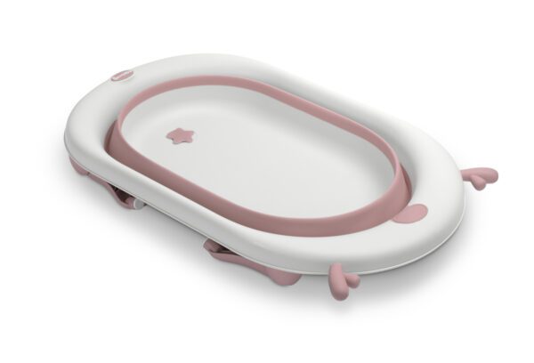 Foldable Travel Baby Bath - Powder Pink - Image 3