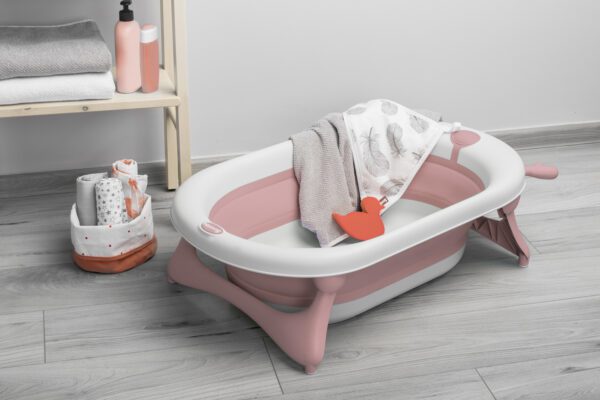 Foldable Travel Baby Bath - Powder Pink