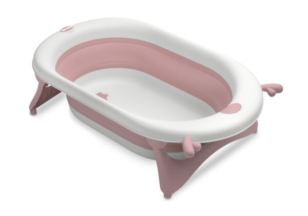 Foldable Travel Baby Bath - Powder Pink - Image 2