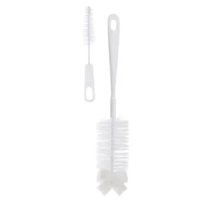 Bottle and teat brush with sponge