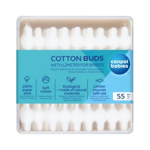Canpol babies Safe Cotton Buds with Limiter for Babies 55 pcs