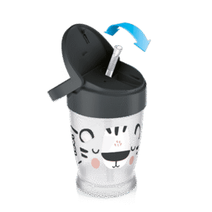 LOVI Cup with Straw JUNIOR 250ml Salt&Pepper