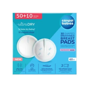 Canpol babies 3D Shaped Breathable Disposable Breast Pads 60 pcs white