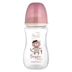 Canpol babies Anti-Colic Bottle 240ml PP EasyStart BONJOUR PARIS pink