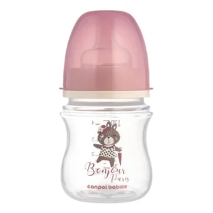 Canpol babies Anti-Colic Bottle 120ml PP EasyStart BONJOUR PARIS pink