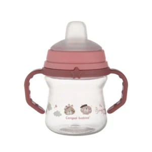 Canpol babies Cup with Silicone Spout FirstCup 150ml BONJOUR PARIS pink