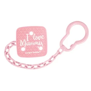 Canpol babies Soother Holder I Love Mummy pink